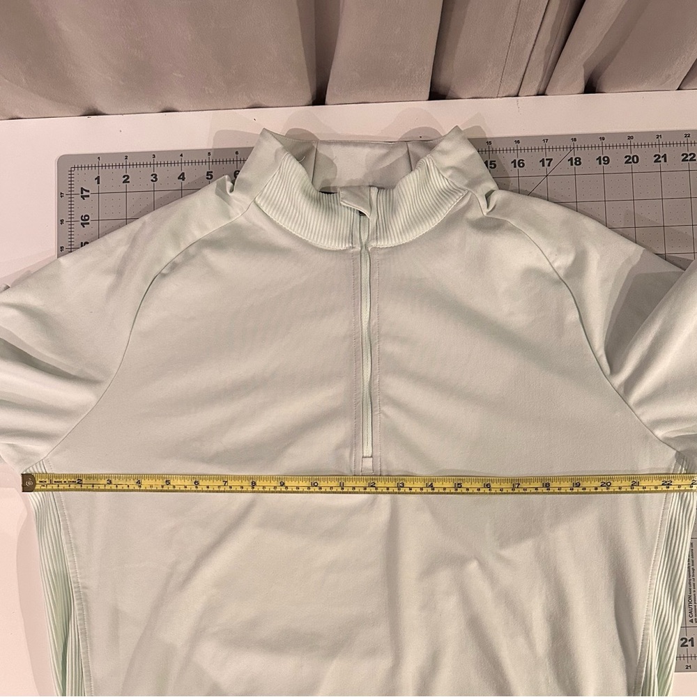 Adidas Mint Green Quarter-Zip Pullover - Picture 9 of 10